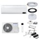 Samsung Klimaanlage Wind-Free Elite AR12CXCAAWKNEU/X R32 Wandgerät-Set 3,5 kW - 13 Meter - Wandkonsole MS230