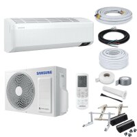 Samsung Klimaanlage Wind-Free Avant AR09TXEAAWKNEU/X R32 Wandgerät 2,5 kW mit Montage Set und Befestigung - 12 Meter Dachkonsole MT630