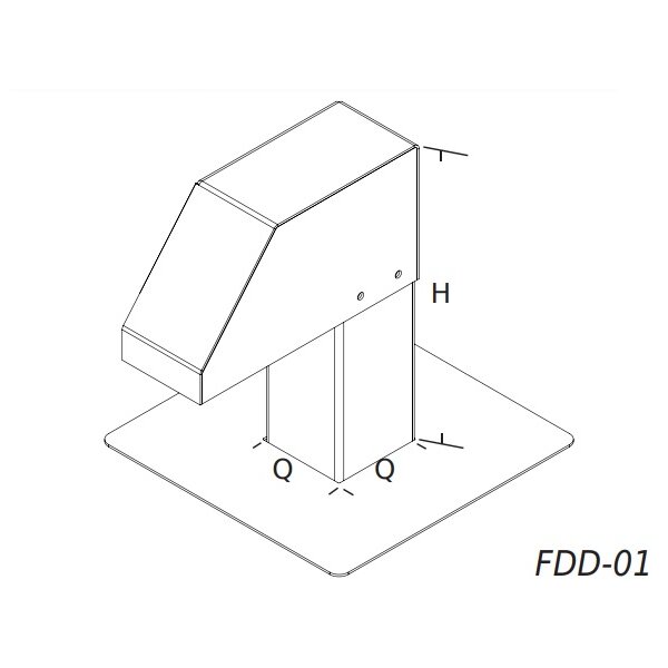 FDD-01 Flachdachdurchführung aus Aluminium