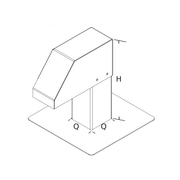 FDD-02 Flachdachdurchführung aus Aluminium