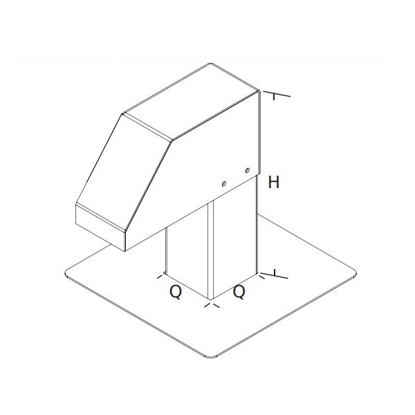 FDD-03 Flachdachdurchführung aus Aluminium