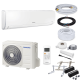 Samsung Klimaanlage AR35 AR09TXHQASINEU/X R32 Wandgerät-Set 2,6 kW mit Montage Set und Befestigung (WiFi optional) - 5 Meter Wandkonsole MS230 mit WiFi