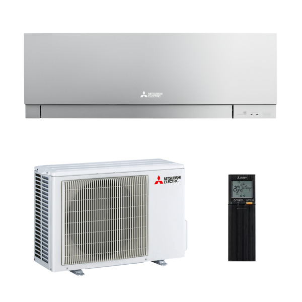Mitsubishi Klimaanlage Premium MSZ-EF25VGK S R32 Wandgerät-Set 2,5 kW - Silber - ohne Montage Set - ohne Befestigung