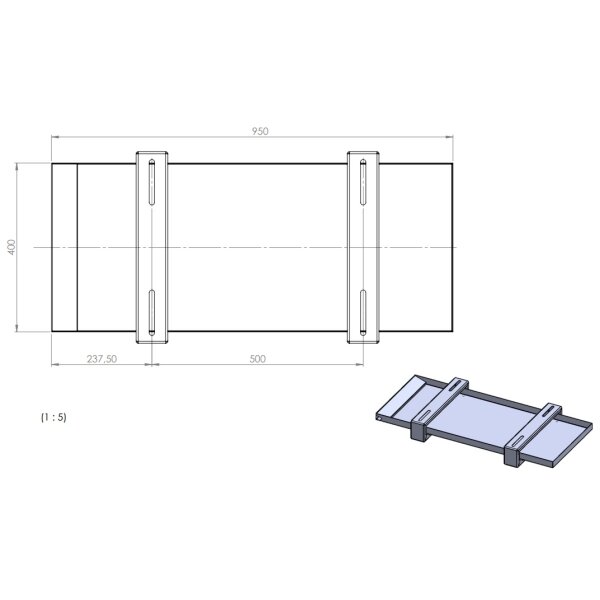 AUW-2 Ölprotektor Auffangwanne aus Aluminium