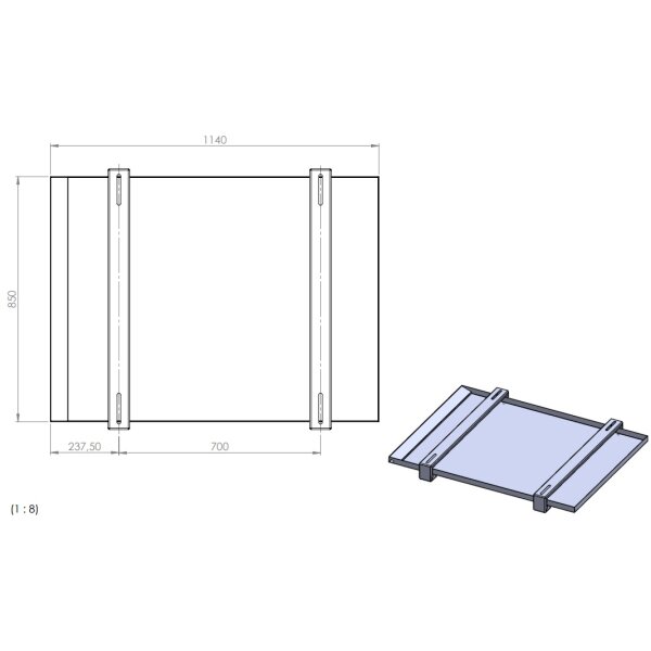 AUW-4 Ölprotektor Auffangwanne aus Aluminium