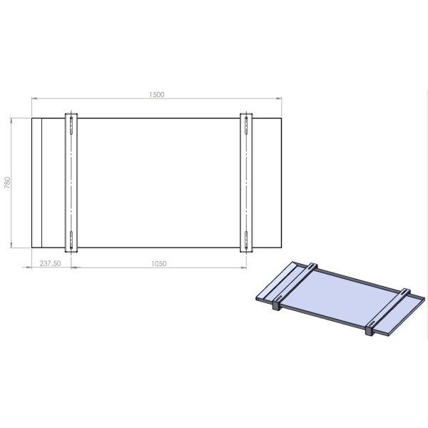 AUW-6 Ölprotektor Auffangwanne aus Aluminium