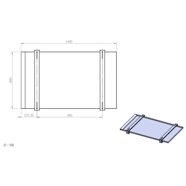 AUW-8 Ölprotektor Auffangwanne aus Aluminium