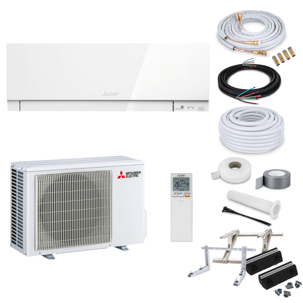 Mitsubishi Klimaanlage Premium MSZ-EF50VGK W R32 Wandgerät-Set 5,0 kW - Weiß - ohne Quick Connect - ohne Befestigung