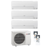 Mitsubishi MultiSplit Trio 3x MSZ-HR25VF 2,5 kW +...