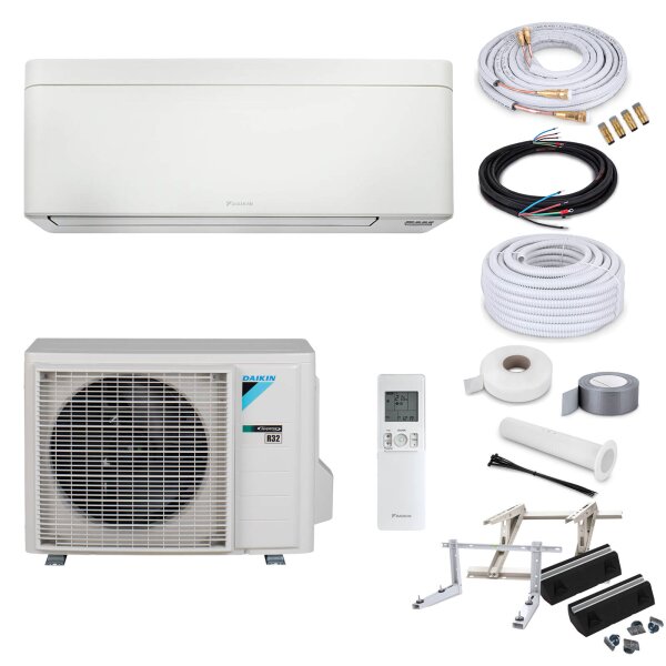 Daikin Klimaanlage Stylish FTXA25CW Wandgerät-Set-Set 2,5 kW - Weiß - 3 Meter - ohne Befestigung
