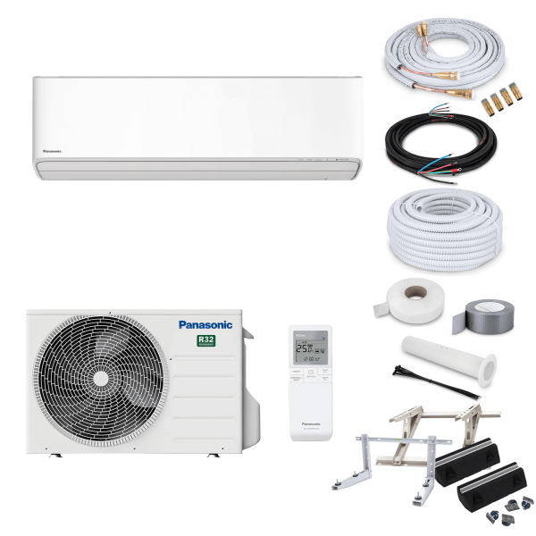 Panasonic Klimaanlage Etherea KIT-Z35ZKE R32 Wandgerät-Set 3,5 kW - Weiß - 3 Meter - ohne Befestigung