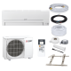 Mitsubishi Klimaanlage MSZ-HR25VF R32 Wandgerät-Set 2,5 kW mit Montage Set und Befestigung (WiFi optional) - 11 Meter Dachkonsole MT630 mit WiFi