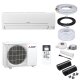 Mitsubishi Klimaanlage MSZ-HR50VF R32 Wandgerät-Set 5,0 kW mit Montage Set und Befestigung (WiFi optional) - 12 Meter Bodenkonsole GDS400 ohne WiFi