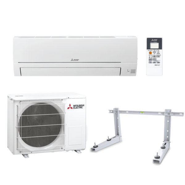 Mitsubishi Klimaanlage MSZ-HR50VF R32 Wandgerät-Set 5,0 kW mit Montage Set und Befestigung (WiFi optional) - ohne Montage Set Wandkonsole MS253 ohne WiFi