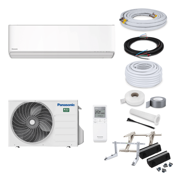 Panasonic Klimaanlage Ultrakompakt KIT-TZ42ZKE  Wandgerät-Set 4,2 kW - 6 Meter - Wandkonsole MS253