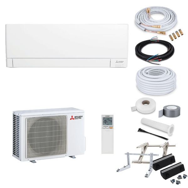 Mitsubishi Klimaanlage MSZ-AY20VGK Wandgerät-Set 2,0 kW - 3 Meter - Bodenkonsole GDS400