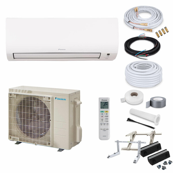 Daikin Klimaanlage Comfora FTXP25N9 Wandgerät-Set 2,5 kW - 13 Meter + Nachfüllung - Dachkonsole MT630
