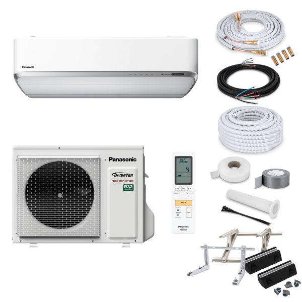 Panasonic Klimaanlage Heatcharge KIT-VZ9SKE R32 Wandgerät-Set 2,5 kW - ohne Quick Connect - ohne Befestigung - ohne WiFi