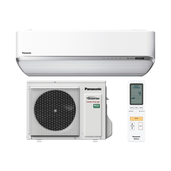 Panasonic Klimaanlage Heatcharge KIT-VZ12SKE R32 Wandgerät-Set 3,5 kW mit Montage Set und Befestigung (WiFi optional)