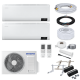 Samsung MultiSplit Wind-Free Comfort - 2x AR12TXFCAWKNEU  + AJ050TXJ2KG/EU - 3,5 kW - ohne Montage Set - Wandkonsole MS230