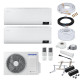 Samsung MultiSplit Wind-Free Comfort - 2x AR12TXFCAWKNEU  + AJ050TXJ2KG/EU - 3,5 kW - 2x 3 Meter - ohne Befestigung