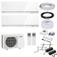 Mitsubishi MultiSplit Premium - 2x MSZ-EF25VGKW + MXZ-2F42VF4 - 2,5 kW - Weiß - ohne Montage Set - Wandkonsole MS253