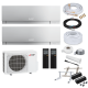 Mitsubishi MultiSplit Premium - 2x MSZ-EF25VGKS + MXZ-2F42VF4 - 2,5 kW - Silber - ohne Quick Connect - ohne Befestigung