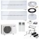 Mitsubishi MultiSplit Diamond - 2x MSZ-LN25VG2W + MXZ-2F42VF4 - 2,5 kW - Natural White - ohne Quick Connect - Wandkonsole MS253