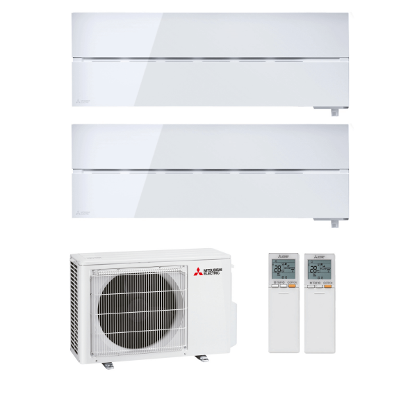 Mitsubishi MultiSplit Diamond - 2x MSZ-LN35VG2W + MXZ-2F53VF4 - 3,5 kW - Natural White