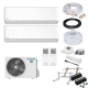 Panasonic MultiSplit Etherea - 2x CS-Z25ZKEW + CU-2Z41TBE - 2,5 kW - Weiß - ohne Quick Connect - Wandkonsole MS253