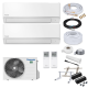 Panasonic MultiSplit Ultrakompakt - 2x CS-TZ25ZKEW + CU-2TZ41TBE - 2,5 kW - ohne Quick Connect - Wandkonsole MS253