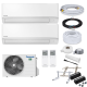 Panasonic MultiSplit Ultrakompakt - 2x CS-TZ35ZKEW + CU-2TZ50TBE - 3,5 kW - ohne Montage Set - Wandkonsole MS253