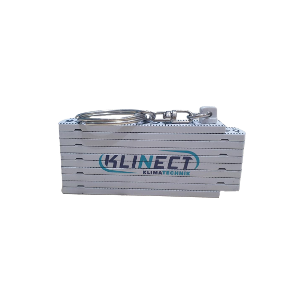 Klinect Mini-Zollstock / Schlüsselanhänger - 0,5 m - weiß