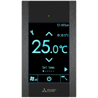 Mitsubishi - Schwarz Kabelfernbedienung mit Touch Paneel...