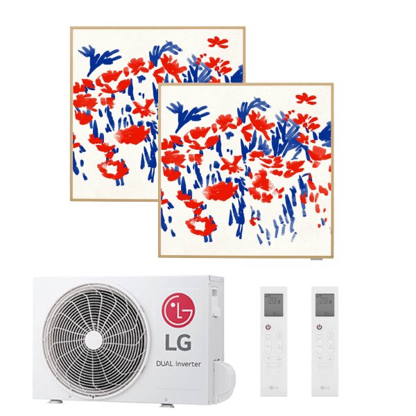 LG MultiSplit Artcool Gallery Photo - 2x A12GA1 + MU2R17 - 3,5 kW - ohne Montage Set - ohne Befestigung