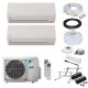 Daikin MultiSplit Sensira - 2x CTXF25C + 2MXF40A - 4,0 kW mit Quick Connect und Befestigung (WiFi optional)