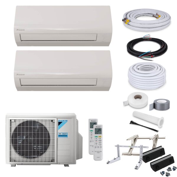 Daikin MultiSplit Sensira - 2x CTXF20C + 2MXF40A - 4,0 kW - ohne Montage Set - ohne Befestigung - ohne WiFi