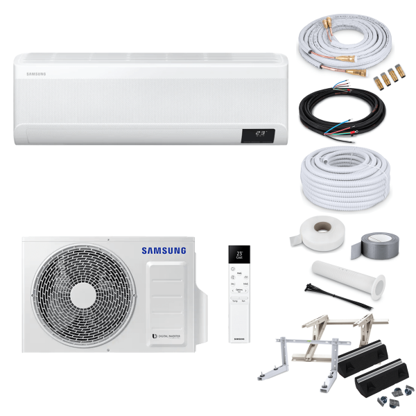 Samsung Klimaanlage Wind-Free Elite AR12CXCAAWKNEU/X R32 Wandgerät-Set 3,5 kW - 3 Meter - ohne Befestigung