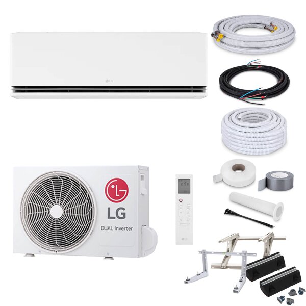 LG Klimaanlage Dualcool Premium Soft Air H12S1PA Wandgerät-Set 3,5 kW - ohne Montage Set - ohne Befestigung