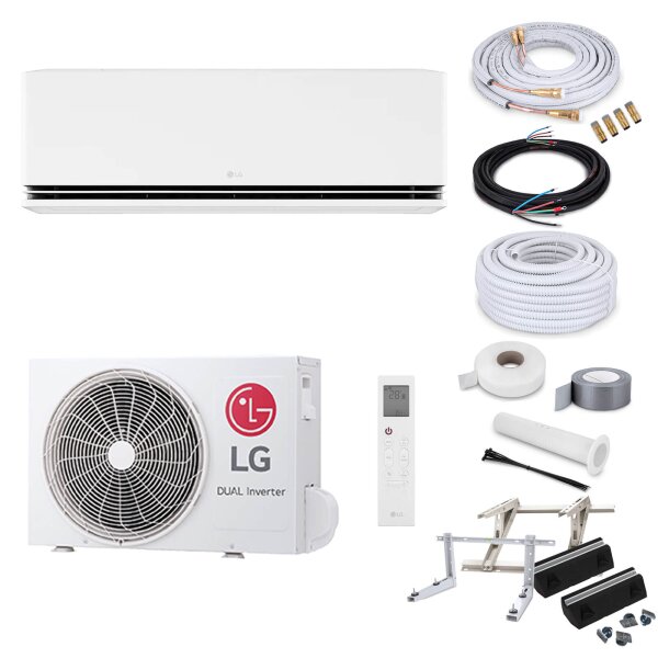 LG Klimaanlage Dualcool Premium Soft Air H12S1PA Wandgerät-Set 3,5 kW - ohne Quick Connect - ohne Befestigung