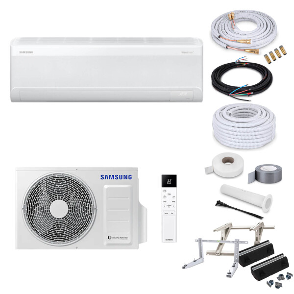Samsung Klimaanlage Wind-Free Elite S2 AR70F09CAAWNEU/X Wandgerät-Set 2,5 kW - 3 Meter - ohne Befestigung