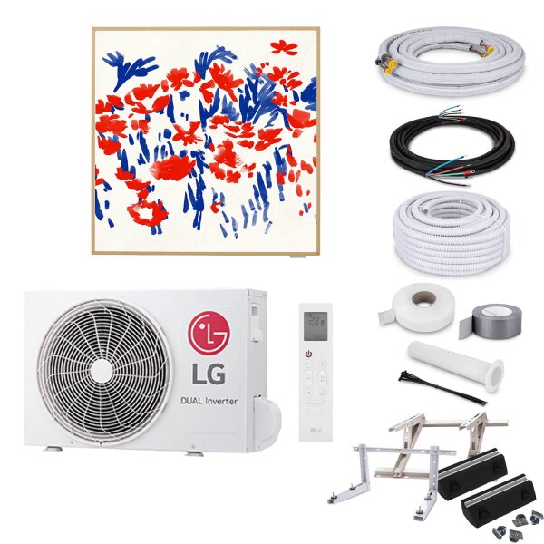 LG Klimaanlage Artcool Gallery Photo A09GA1 R32 Wandgerät-Set 2,5 kW - ohne Montage Set - ohne Befestigung