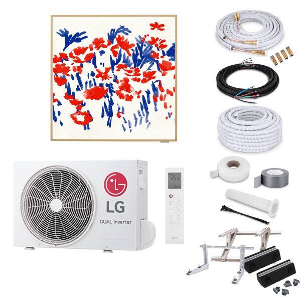 LG Klimaanlage Artcool Gallery Photo A09GA1 R32 Wandgerät-Set 2,5 kW - 3 Meter - ohne Befestigung