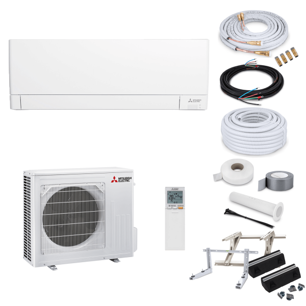 Mitsubishi Klimaanlage MSZ-AY50VGK R32 Wandgerät-Set 5,0 kW mit - ohne Quick Connect - Wandkonsole MS253